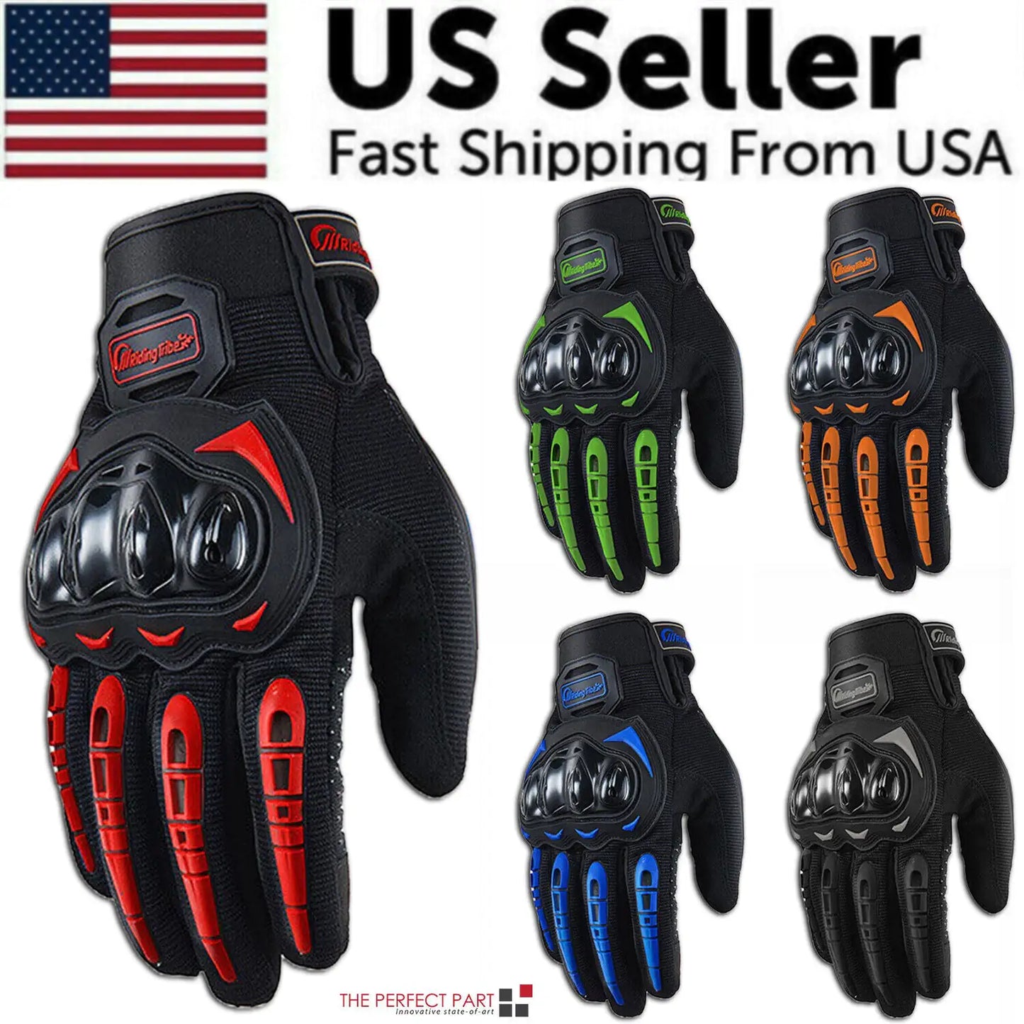 Racing Motorcycle Motocross Riding Dirt Bike Full Finger Sports Gloves