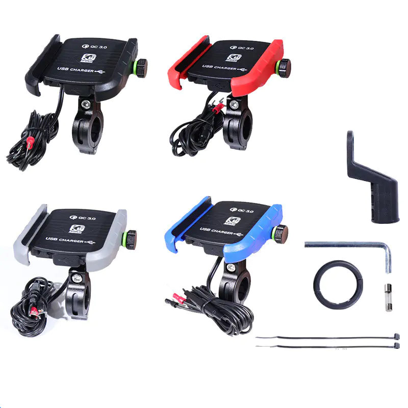 Motorcycle Phone Holder with QC3.0 Fast Charger