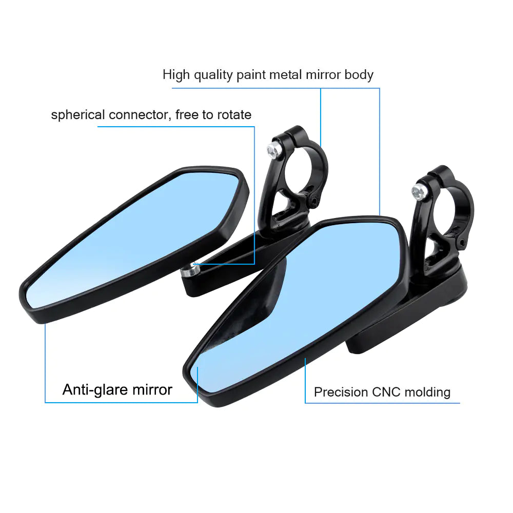 High-End Aluminum Motorcycle Handlebar Rearview Mirror
