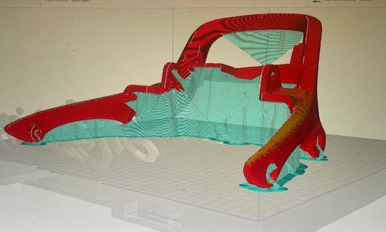 3d Printed CF 85-06 Yamaha Vmax Seat Grab Bar made by RVMXR