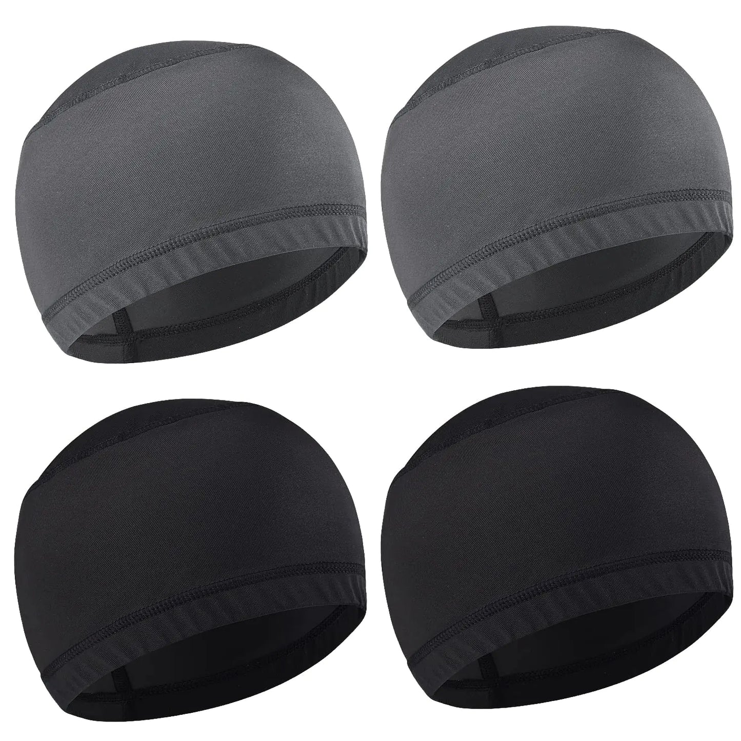 4Pcs Men Cooling Skull Cap Helmet Liner Sweat Wicking Beanie Head Wrap Bicycle Hard Hat Motorcycle Football Cycling Running Hats Caps Women
